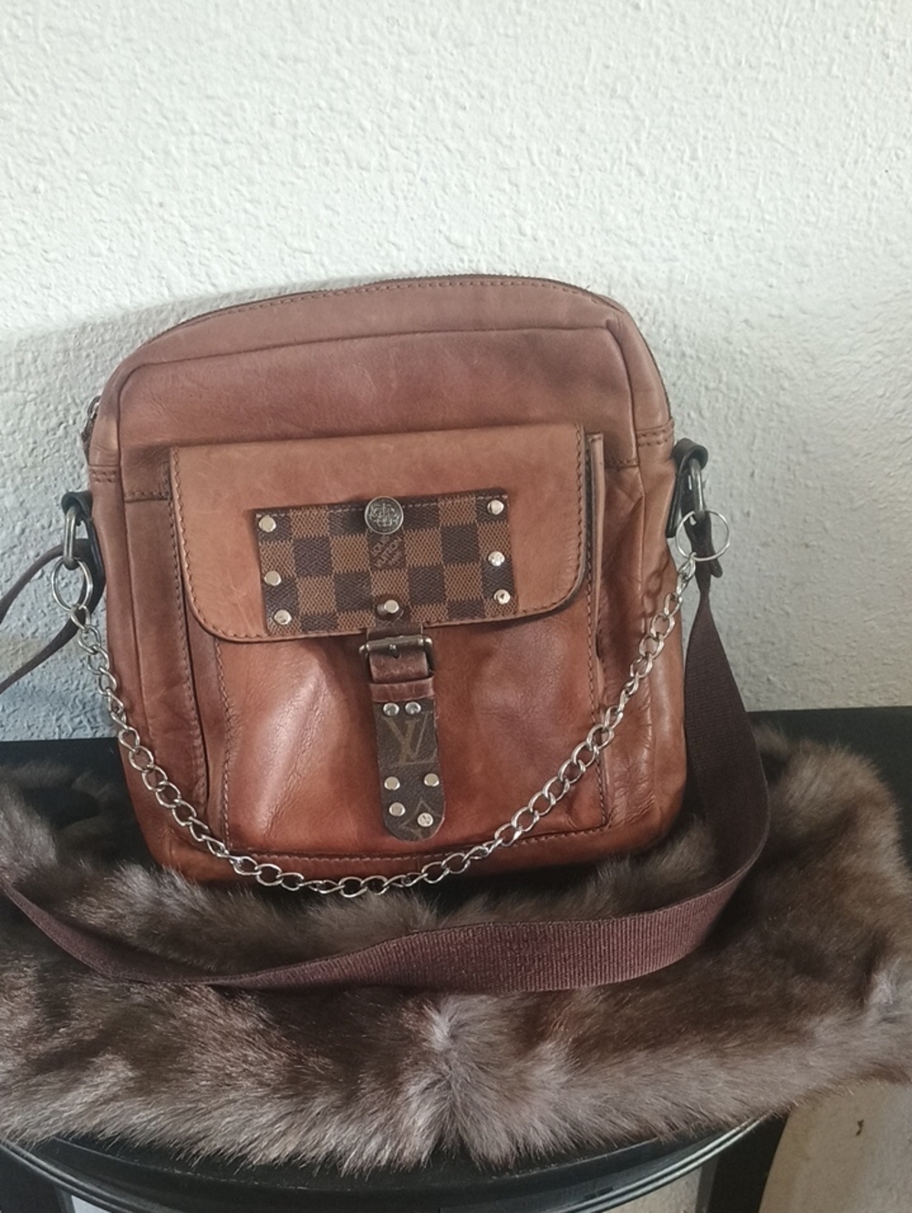 Upcycle Leather Crossbody Bag